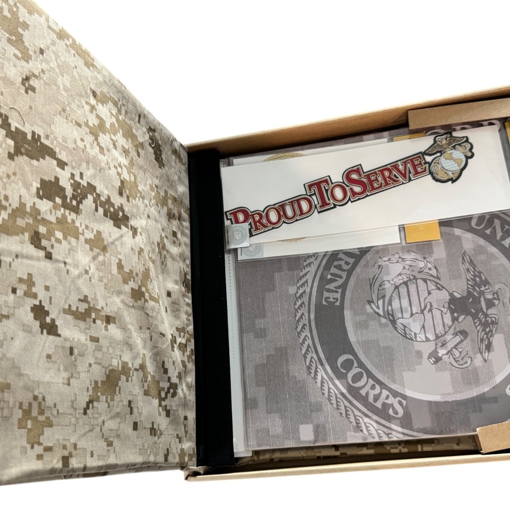 Uniformed US Marines Keepsake Album 12x12 Desert Digital Camo Military Scrapbook - Picture 3 of 3